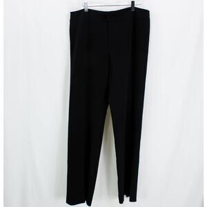PHILLIPE ADEC Black Straight Leg Button Closure Dress Pants